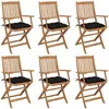 Image de vidaXL Chaises pliables de jardin, lot de 6