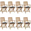Image de vidaXL Chaises pliables de jardin - Anthracite