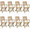 Image de vidaXL Chaises pliables de jardin - Lot de 8