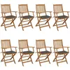 Image de vidaXL Chaises Pliables Jardin Lot de 8 - Acacia