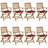 Image de VidaXL Chaises pliables de jardin - Bois d'acacia