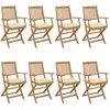 Image de vidaXL Chaises pliables de jardin lot de 8