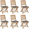 Image de vidaXL Chaises pliables de jardin lot de 6 - Acacia