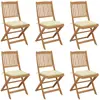 Image de vidaXL Chaises pliables de jardin, lot de 6