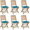 Image de vidaXL Chaises pliables de jardin - Lot de 6