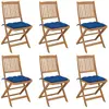 Image de vidaXL Chaises pliables de jardin avec coussins