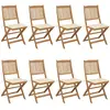 Image de vidaXL Chaises pliables de jardin lot de 8 - Acacia