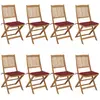 Image de vidaXL Chaises pliables de jardin avec coussins - Bois d'acacia
