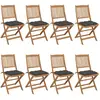 Image de vidaXL Chaises pliables de jardin avec coussins anthracite