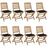 Image de vidaXL Chaises pliables de jardin, lot de 8