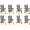 Image de VIDAXL Chaises pliables lot de 8 bois d'acacia