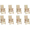 Image de vidaXL Chaises pliables de jardin lot de 8 - Bois d'acacia