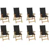 Image de vidaXL Chaises pliables de jardin - Lot de 8