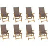 Image de vidaXL Chaises pliables de jardin avec coussins - Bois d'acacia