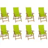 Image de vidaXL Chaises de jardin pliables - Vert vif