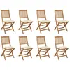Image de vidaXL Chaises pliables d'extérieur lot de 8 - Acacia