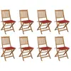 Image de VidaXL Chaises pliables d'extérieur - Acacia