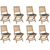 Image de vidaXL Chaises pliables d'extérieur lot de 8 - Bois d'acacia