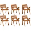 Image de vidaXL Chaises de jardin lot de 6 - Acacia