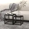 Image de vidaXL Tables à thé 2 pcs - Noir