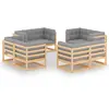 Image de Salon de jardin vidaXL 8 pcs - Bois de pin