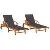 Image de vidaXL Lot de 2 chaises longues - Bois d'acacia