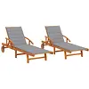 Image de vidaXL Chaises longues 2 pcs - Acacia