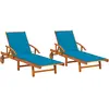 Image de vidaXL Chaises acacia avec coussins (Lot de 2)