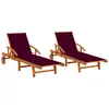 Image de vidaXL Chaises Longues Acacia Lot
