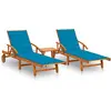 Image de vidaXL Chaises longues avec table (Lot de 2) - Acacia