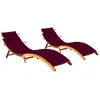 Image de vidaXL Lot de 2 chaises longues