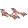 Image de VidaXL Chaises Longues avec Coussins - Acacia