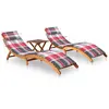 Image de vidaXL Lot de Chaises Longues Acacia