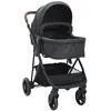 Image de VIDAXL Poussette 2-en-1 Anthracite et Noir