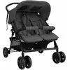 Image de VIDA XL Poussette Double Gris Foncé