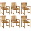 Image de vidaXL Lot de 6 chaises de jardin bois d'acacia massif
