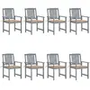 Image de vidaXL Chaises de jardin et coussins