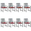 Image de VidaXL Chaises de jardin avec coussins - Acacia