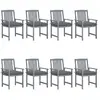 Image de VIDAXL Chaises de jardin avec coussins - Bois d'acacia