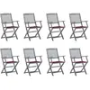Image de vidaXL Chaises pliables d'extérieur - Lot de 8