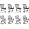 Image de vidaXL Chaises pliables d'extérieur - Lot de 8 - Bois d'acacia