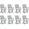 Image de vidaXL Chaises pliables d'extérieur lot de 8 - Acacia
