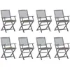 Image de vidaXL Chaises pliables d'extérieur lot de 8