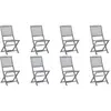 Image de vidaXL Chaises pliables d'extérieur lot de 8
