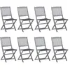 Image de vidaXL Chaises pliables d'extérieur avec coussins - Bois d'acacia