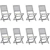Image de vidaXL Chaises pliables d'extérieur lot de 8 - Acacia