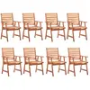 Image de vidaXL Chaises à manger d'extérieur lot de 8 Bois d'acacia massif