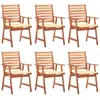 Image de vidaXL Chaises à manger avec coussins - Bois d'acacia