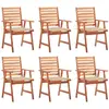 Image de vidaXL Chaises à manger d'extérieur avec coussins - Lot de 6
