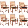 Image de vidaXL Chaises Extérieur Acacia - Lot de 6